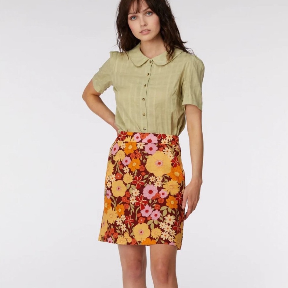 PRINCESS HIGHWAY “Gina” Linen Blend Skirt